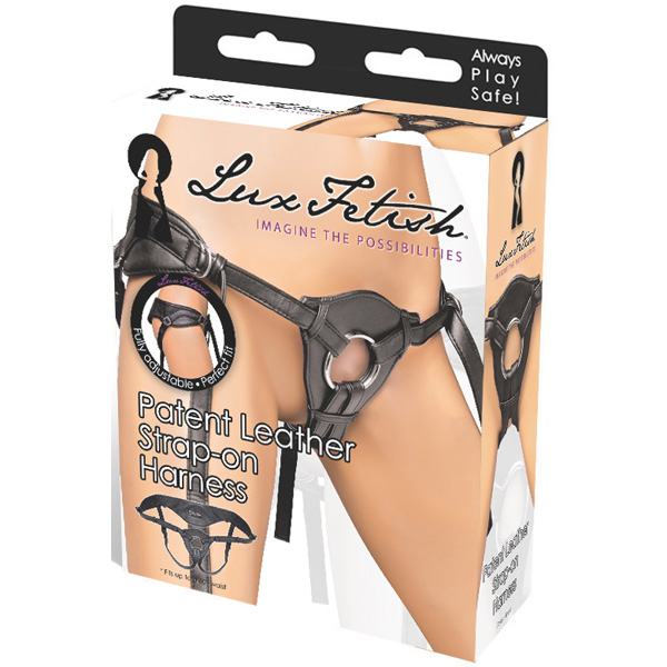 Patent Leather Strap-On Harness