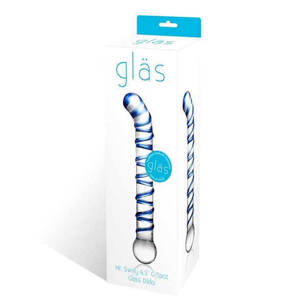 Mr. Swirly 6.5" G-Spot Glass Dildo