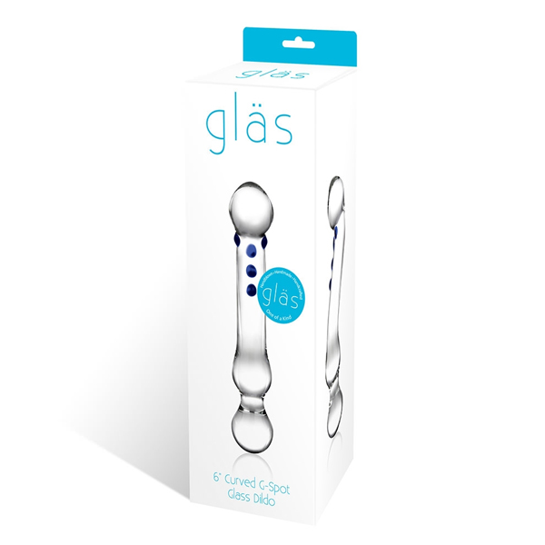 6" Curved G-Spot Glass Dildo