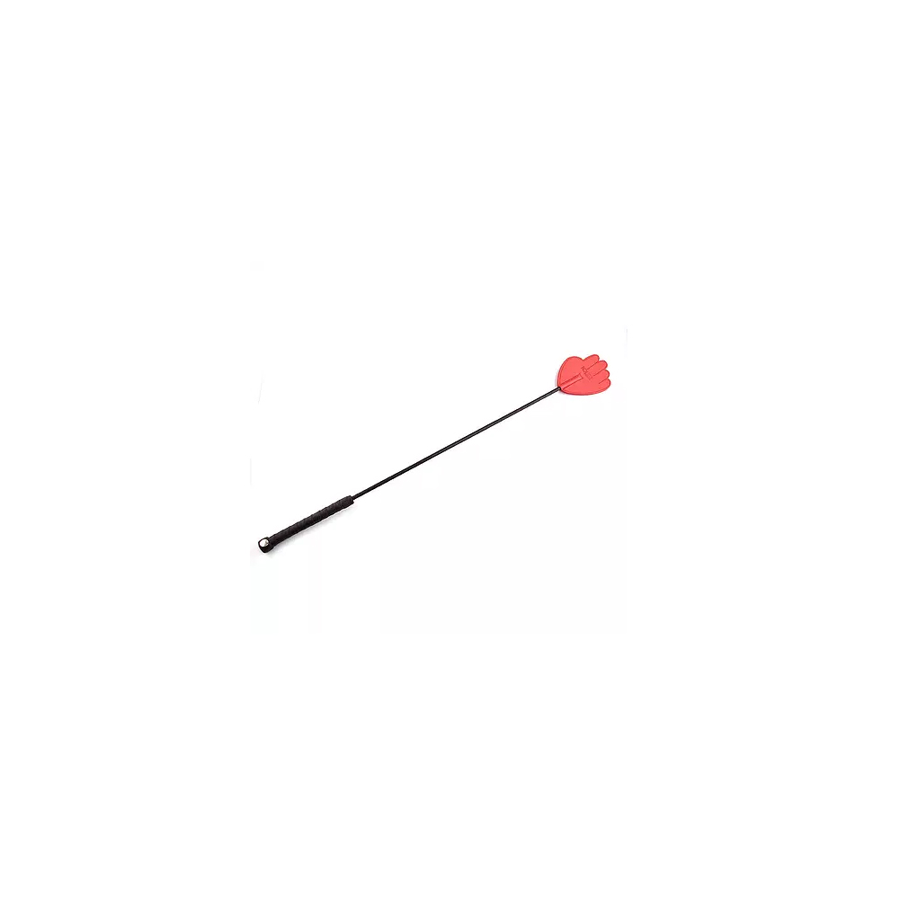 Hand Leather Riding Crop Red