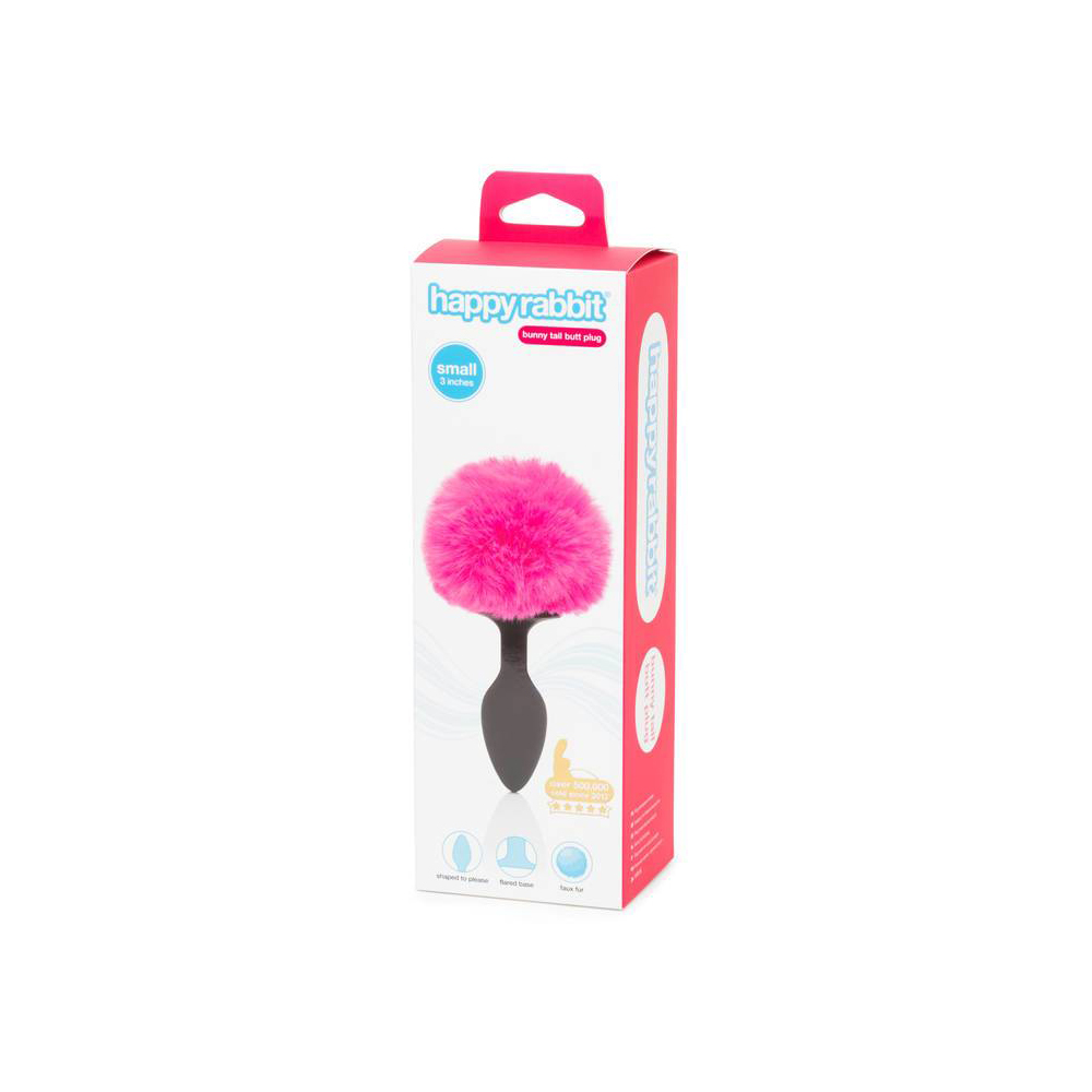 Happy Rabbit Non Vibrating Butt Plug Small Black/Pink