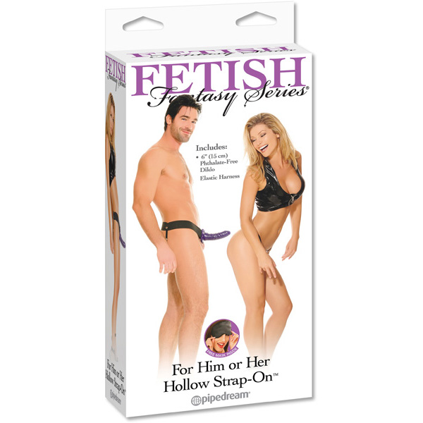 Fetish Fantasy Series For Him or Her Hollow Strap-On Purple