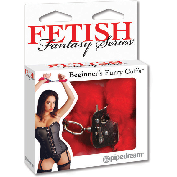Fetish Fantasy Series Beginner's Furry Cuffs Red
