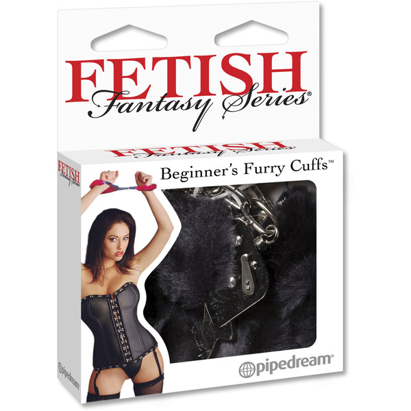 Fetish Fantasy Series Beginner's Furry Cuffs Black