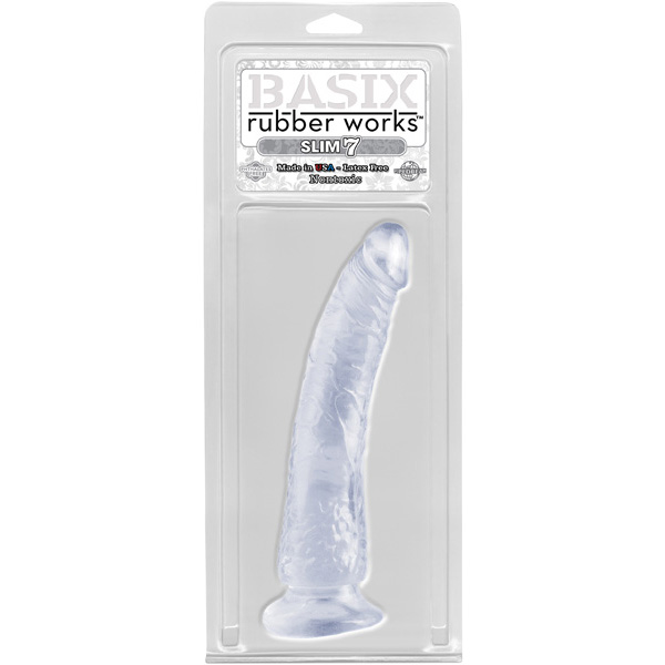 Basix Rubber Works Slim 7" with Suction Cup Clear