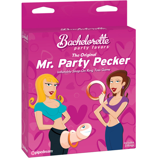 Bachelorette Party Favors Mr. Party Pecker Inflatable Strap-on Ring Toss Game