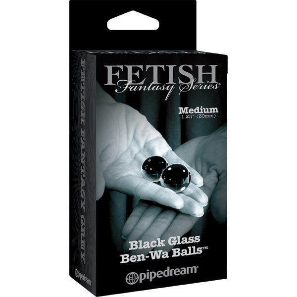 Fetish Fantasy Series Limited Edition Medium Black Glass Ben-Wa Balls Black