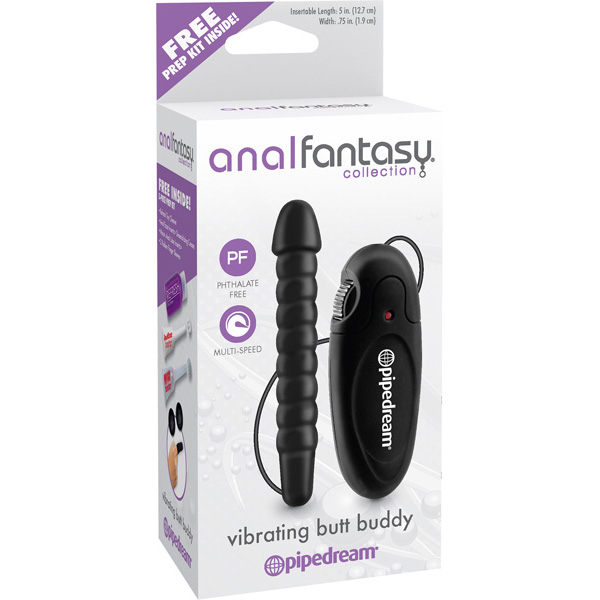 Anal Fantasy Collection Vibrating Butt Buddy Black