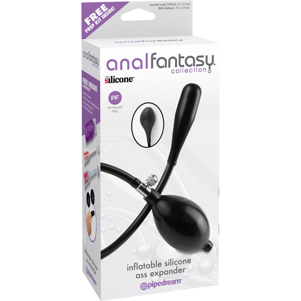 Anal Fantasy Collection Inflatable Silicone Ass Expander Black