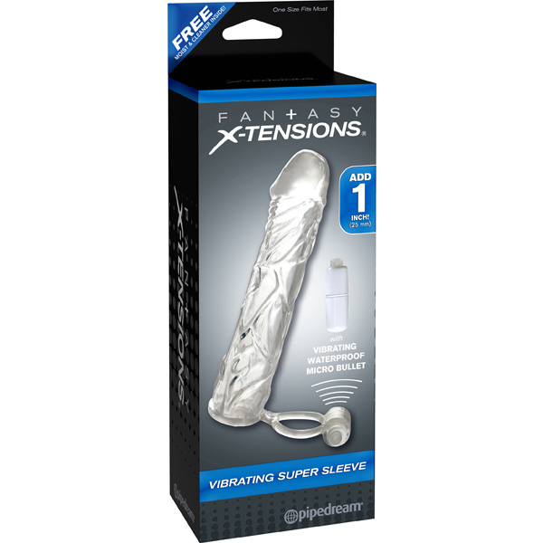 Fantasy X-tensions Vibrating Super Sleeve Clear