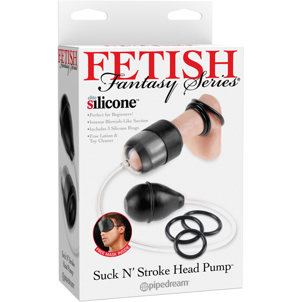 Fetish Fantasy Series Suck N&rsquo; Stroke Head Pump Black