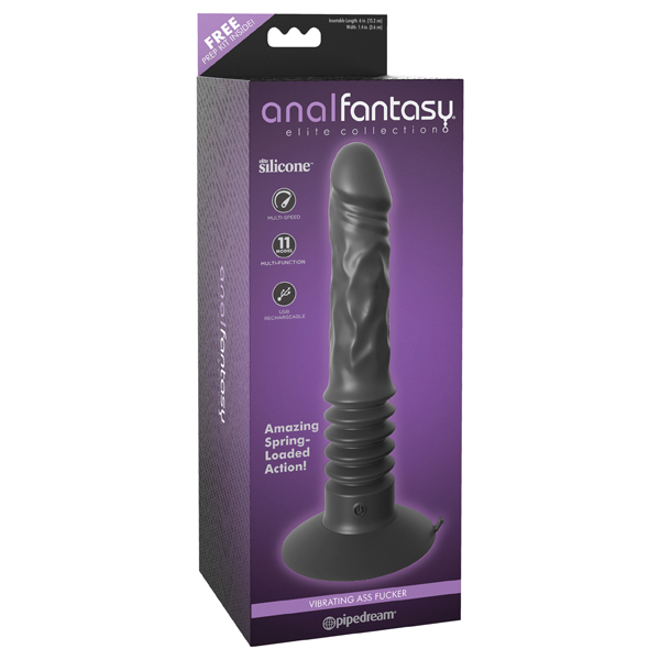 Anal Fantasy Elite Collection Vibrating Ass Fucker Black