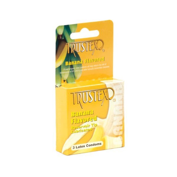 Trustex Banana Flavored Condoms 3Pk