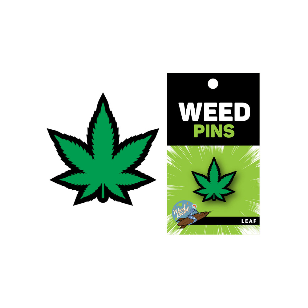 Green Marijuana Leaf Pin