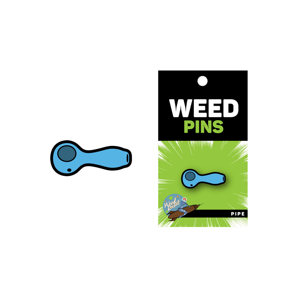 Blue Weed Pipe Pin