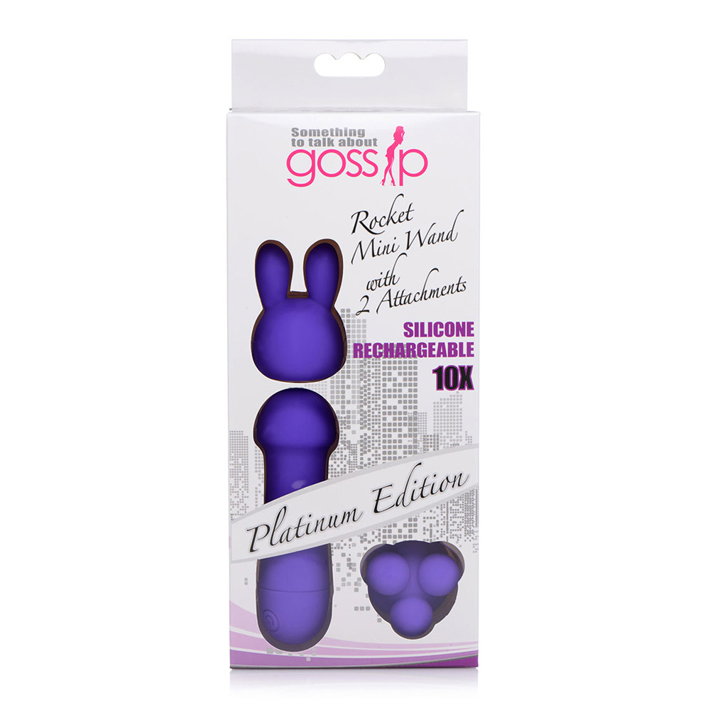 Gossip Mini Wand W/Two Attachments Violet