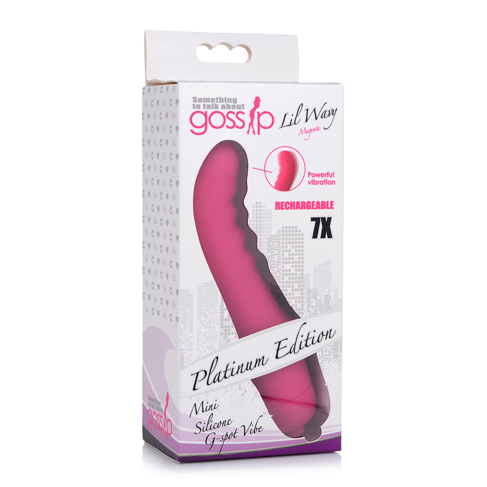 Lil Wavy 7X Silicone Rechargeable Mini G Spot Vibe Magenta