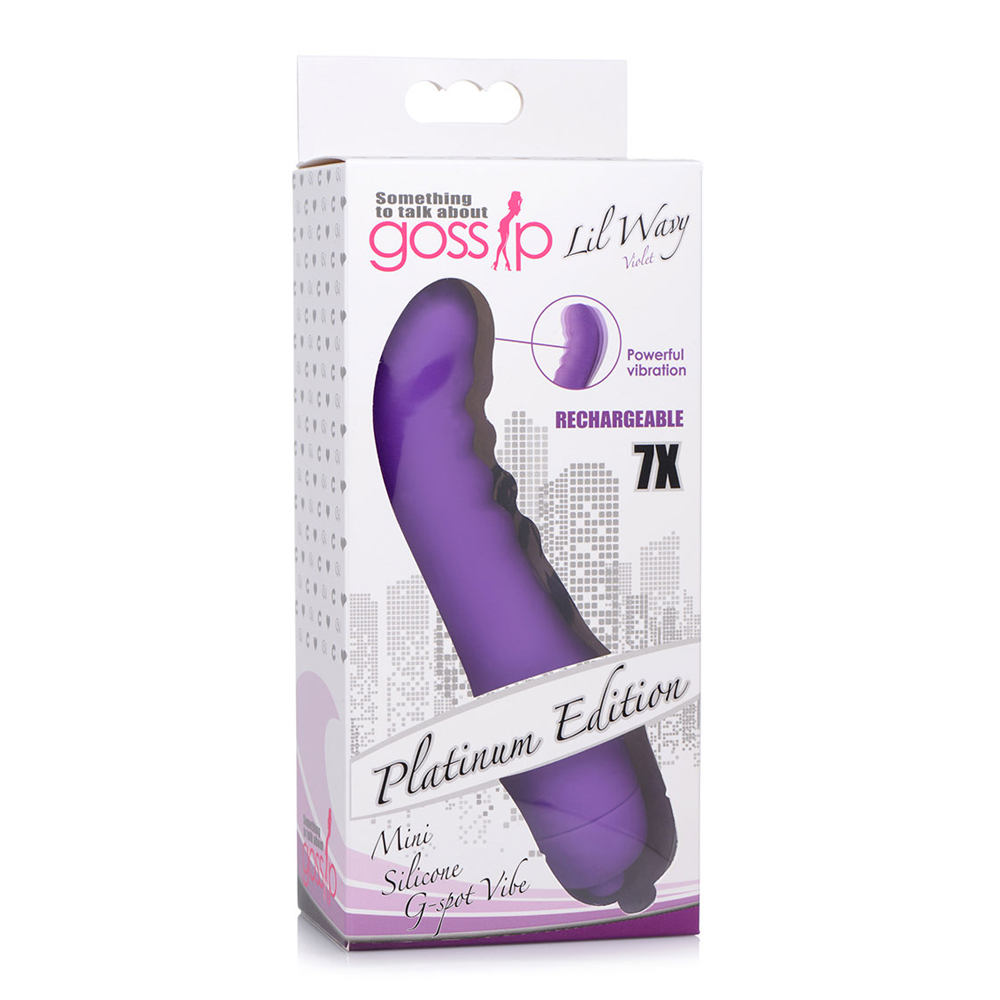 Lil Wavy 7X Silicone Rechargeable Mini G Spot Vibe Violet