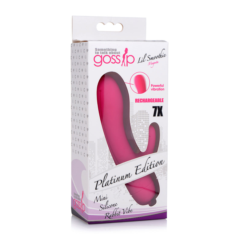 Lil Smoothie 7X Silicone Rechargeable Mini Rabbit G Spot Vibe Magenta