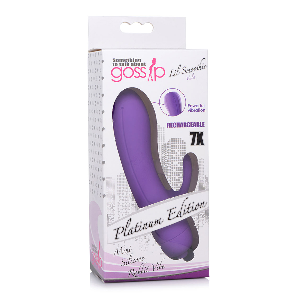 Lil Smoothie 7X Silicone Rechargeable Mini Rabbit G Spot Vibe Violet