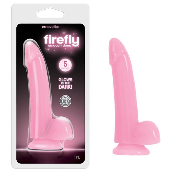 Firefly Smooth Glowing Dong 5" Pink