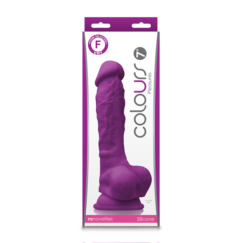 Colours Pleasures 7" Dildo Purple