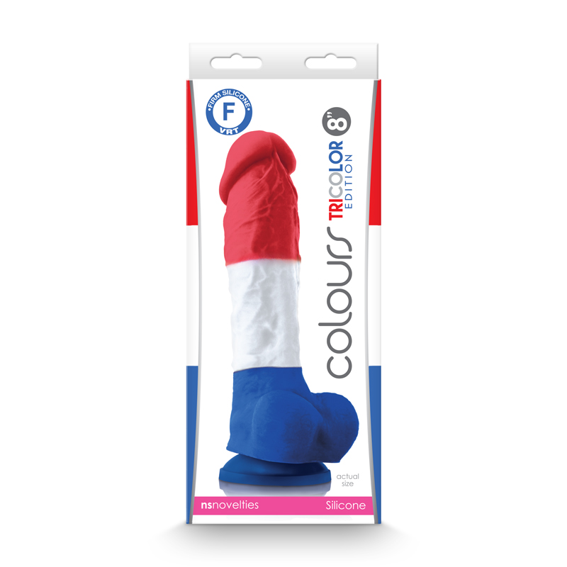 Colours Pleasures Tricolor 8" Dildo