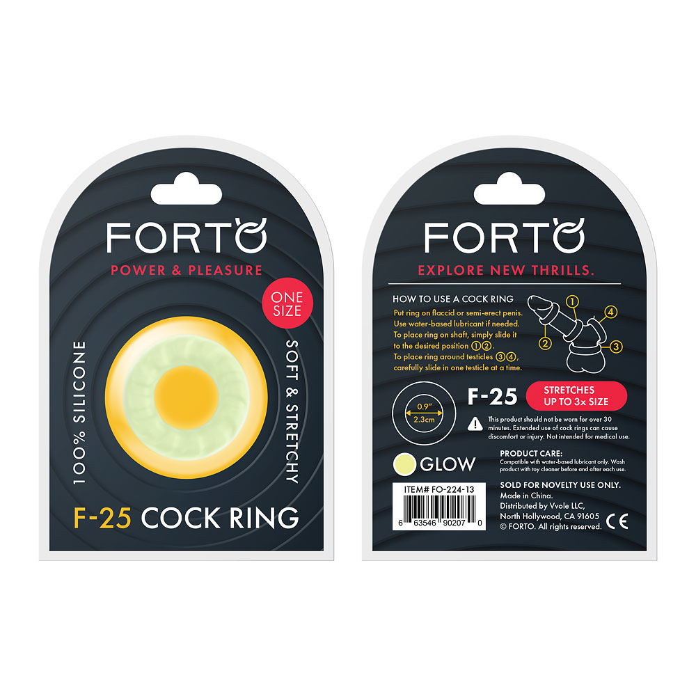 F-25: 23Mm 100% Liquid Silicone C-Ring O/S Glow