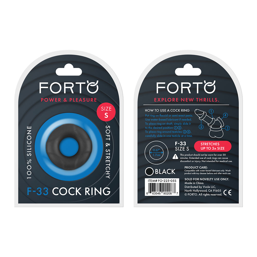 F-33: 17Mm 100% Liquid Silicone C-Ring Small Black