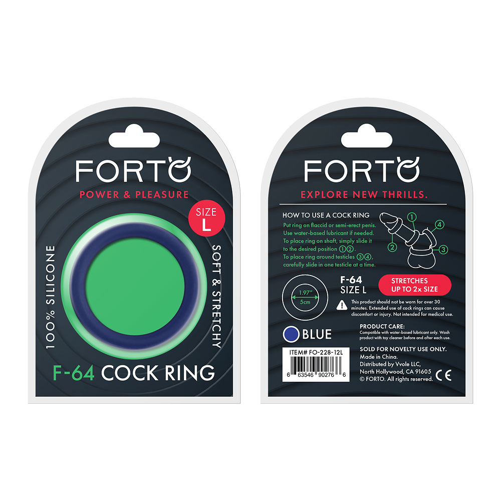 F-64: 50Mm 100% Silicone Ring Wide Large Blue
