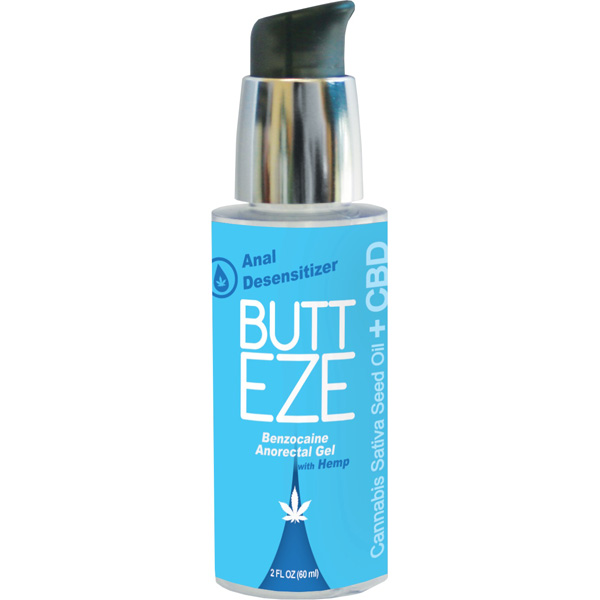 Butt Eze Anal Desensitizing Lubricant With Hemp Seed Oil 2 oz.