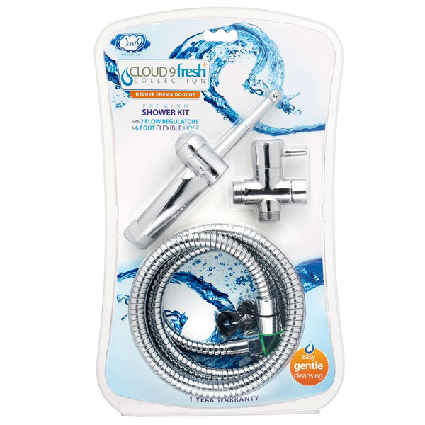 Cloud 9 Fresh + Premium Shower Enema Kit W/6" Hose