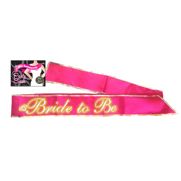 Bride To Be Glow In The Dark Sash Hot Pink