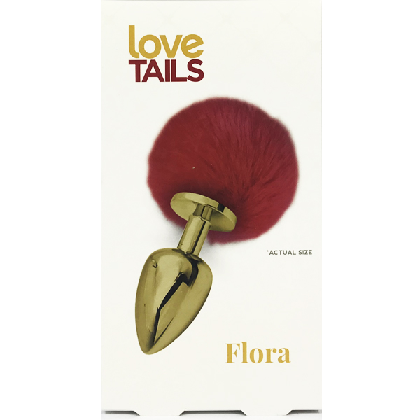Flora Medium Gold Plug With Red Pom Pom