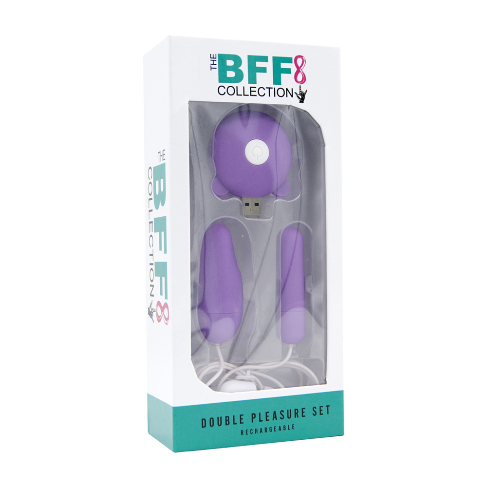 Bff Double Pleasure Set Rechargeable Purple