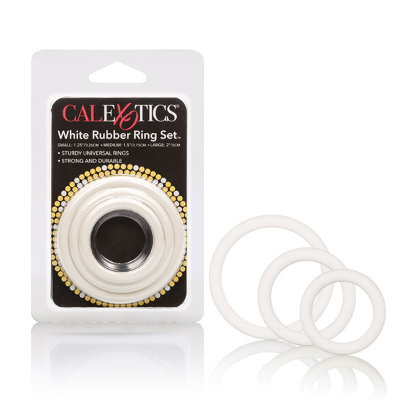 White Rubber Ring 3 Piece Set