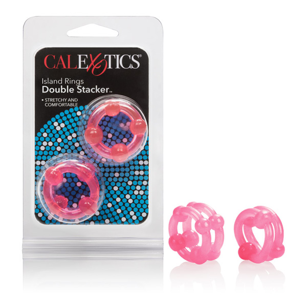 Island Rings Double Stacker Pink Island Rings Double Stacker Pink
