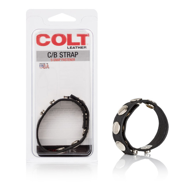 Colt Leather C/B Strap 5-Snap Fastener Black Colt Leather C/B Strap 5-Snap Fastener Black