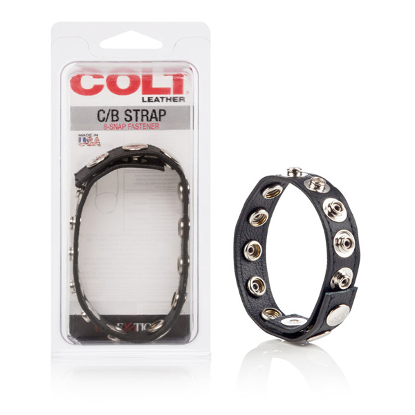 Colt Leather C/B Strap 8 Snap Fastener Black