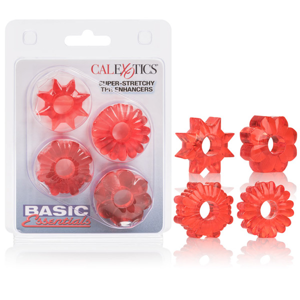 Basic Essentials Super Stretchy Tpr Enhancers Red Basic Essentials Super Stretchy Tpr Enhancers Red