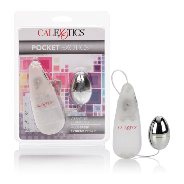 Pocket Exotics Vibrating Silver Egg Silver Pocket Exotics Vibrating Silver Egg Silver