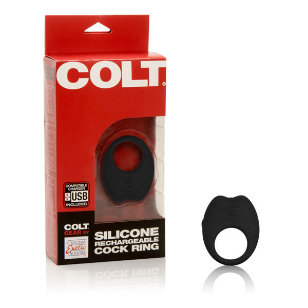 Colt Silicone Rechargeable Cock Ring Black