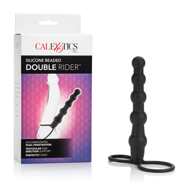 Silicone Beaded Double Rider Black