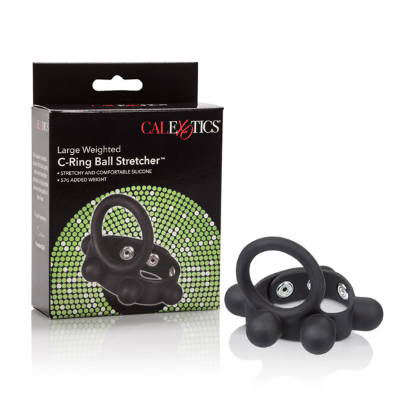 Large Weighted C-Ring Ball Stretcher Black