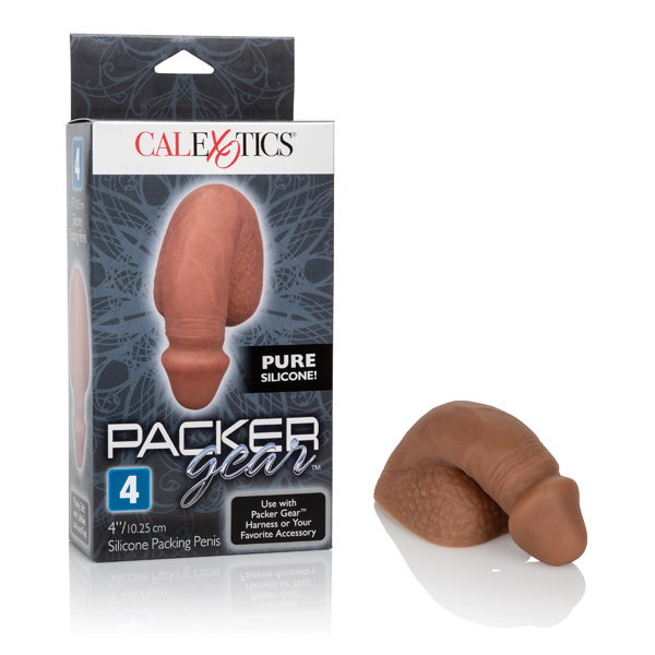 Packer Gear 4" Silicone Packing Penis Brown