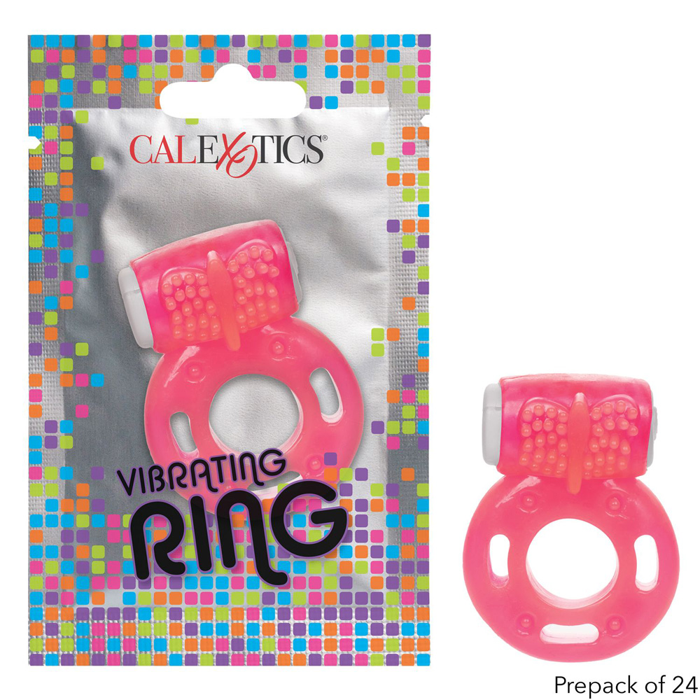 Foil Pack Vibrating Ring Pink 24 Pack