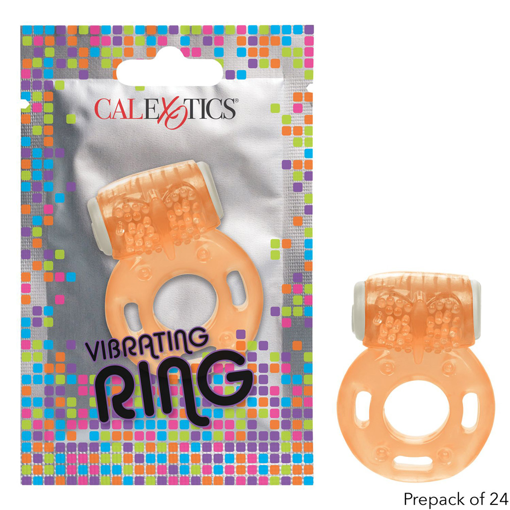 Foil Pack Vibrating Ring Orange 24 Pack