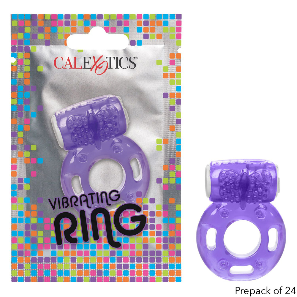 Foil Pack Vibrating Ring Purple 24 Pack
