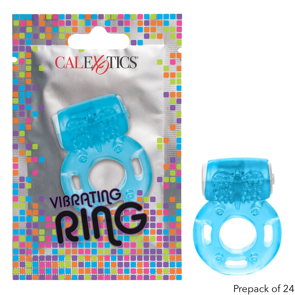 Foil Pack Vibrating Ring Blue 24 Pack