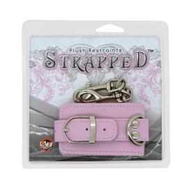 Strapped Pink Leather Cuffs